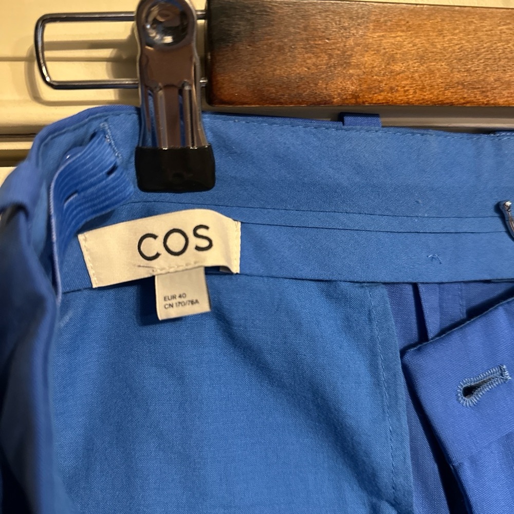 Classic Pleated Dress Pants in Royal Blue - Picture 2 of 4